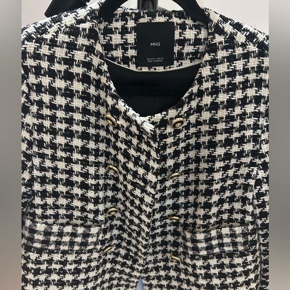 Mango Tweed houndstooth jacket, small - Picture 4 of 8